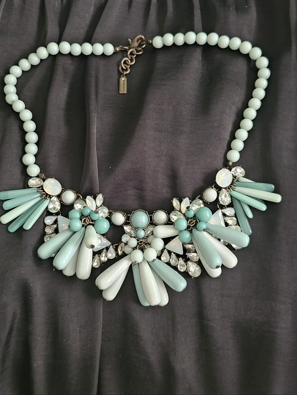 BaubleBar 'Greta' Mint Green & Teal Bib Statement Necklace